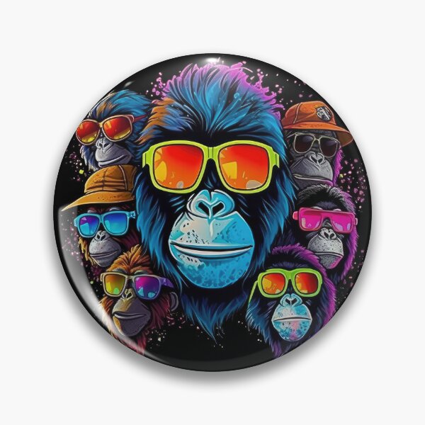Item preview, Funny monkeys with sunglasses t-shirt designed and sold by Pixelboys.