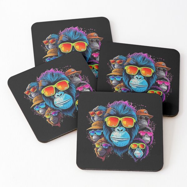 Item preview, Funny monkeys with sunglasses t-shirt designed and sold by Pixelboys.