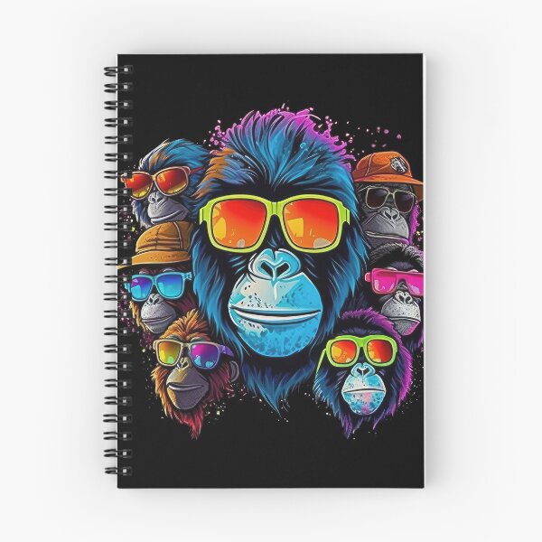Item preview, Funny monkeys with sunglasses t-shirt designed and sold by Pixelboys.