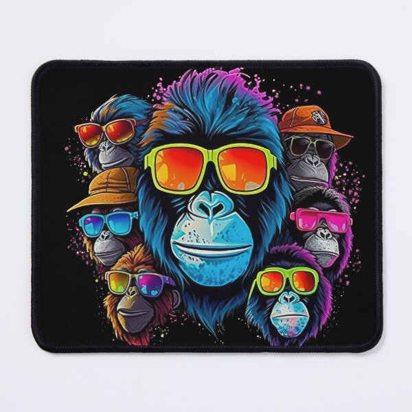 Item preview, Funny monkeys with sunglasses t-shirt designed and sold by Pixelboys.