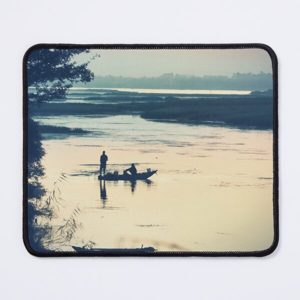 Item preview, Copie de Copie de Copie de Copie de Copie de Sunrise on the Nile river, fishermen and hot air balloons- landscape - Egypt photography designed and sold by art-of-egypt.