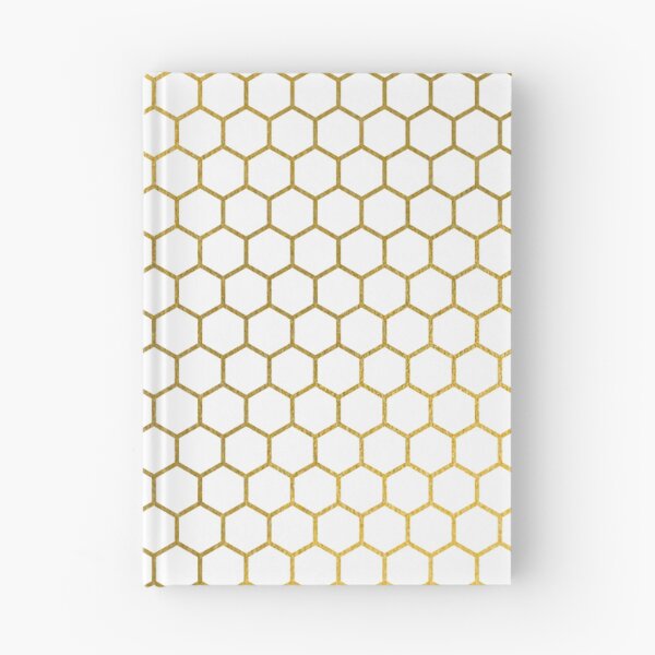 Item preview, White & Gold Hexagon Pattern designed and sold by idovedesign.