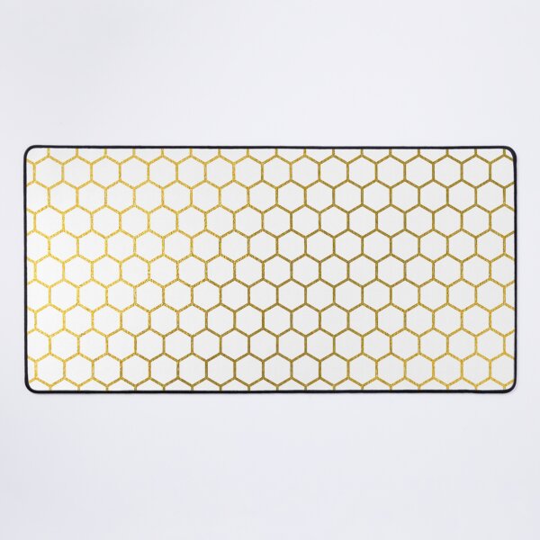 Item preview, White & Gold Hexagon Pattern designed and sold by idovedesign.