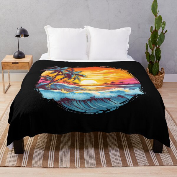Item preview, Greetings from paradise, sun, sunset, sea, palm trees, vacation, summer, beach, waves designed and sold by lavalova.