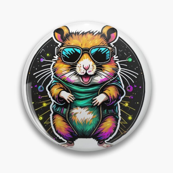 Item preview, Cute Hamster Dancing | Raver Hamster | Groovy Pets designed and sold by FridayArtStudio.