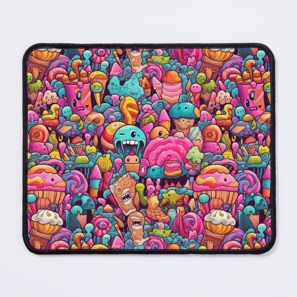 Item preview, Psychedelic disgusting candy monster in pattern designed and sold by Arti_choke.