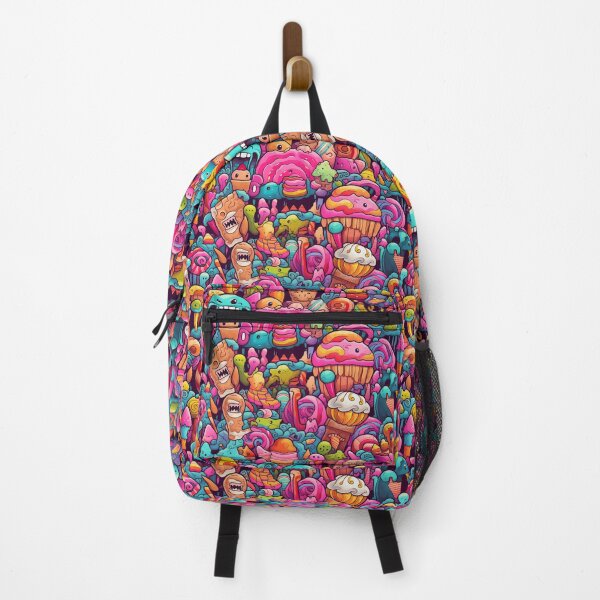 Item preview, Psychedelic disgusting candy monster in pattern designed and sold by Arti_choke.