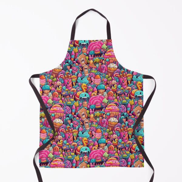 Item preview, Psychedelic disgusting candy monster in pattern designed and sold by Arti_choke.