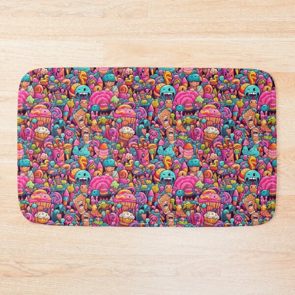 Item preview, Psychedelic disgusting candy monster in pattern designed and sold by Arti_choke.