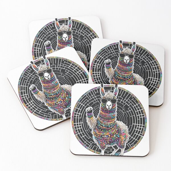 Artikelvorschau, Cute Llama Dancing | Raver Llama | Groovy Pets entworfen und verkauft von FridayArtStudio.