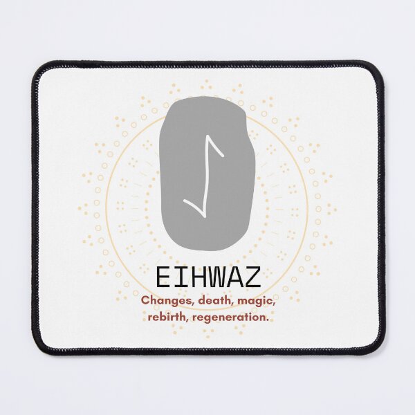 Item preview, Eihwaz - The Rebirth Rune designed and sold by WrenCemetery.