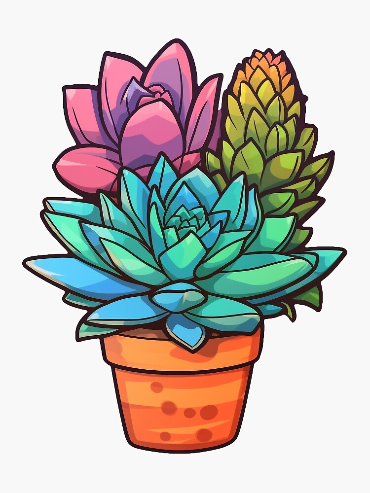 Succulents Sticker for Sale by katherineblower