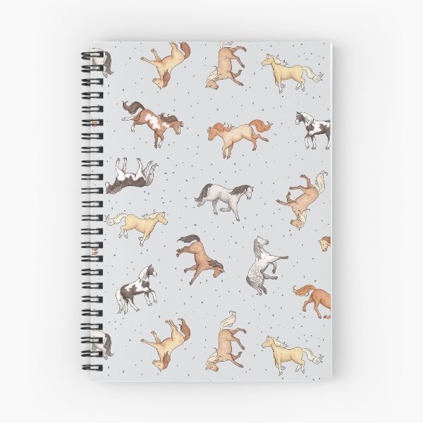 Item preview, Scattered Horses spotty on mist, light grey, pattern designed and sold by HazelFisher.