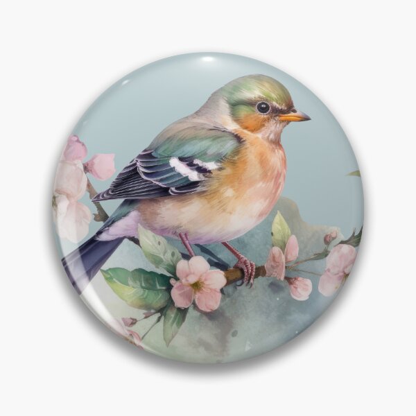 Item preview, Tiny Finch on a Twig - Watercolor Art designed and sold by KOTOdesign.