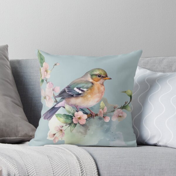 Item preview, Tiny Finch on a Twig - Watercolor Art designed and sold by KOTOdesign.