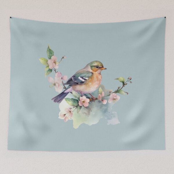 Item preview, Tiny Finch on a Twig - Watercolor Art designed and sold by KOTOdesign.