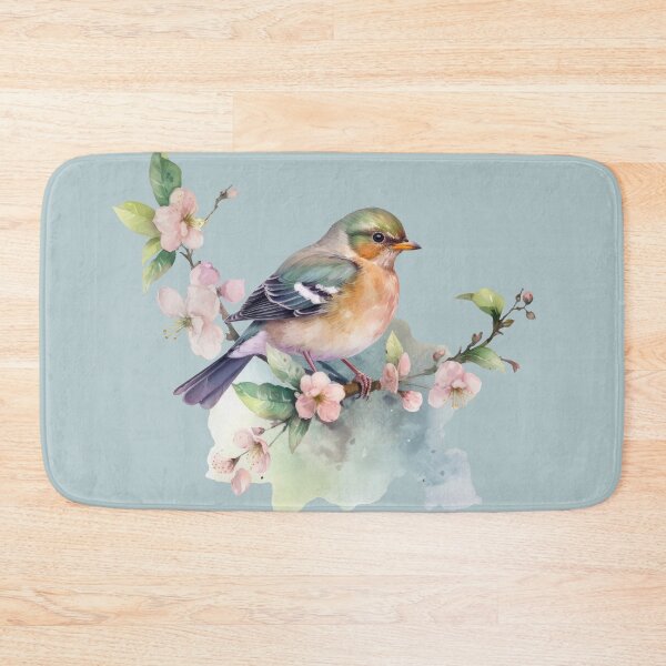 Item preview, Tiny Finch on a Twig - Watercolor Art designed and sold by KOTOdesign.