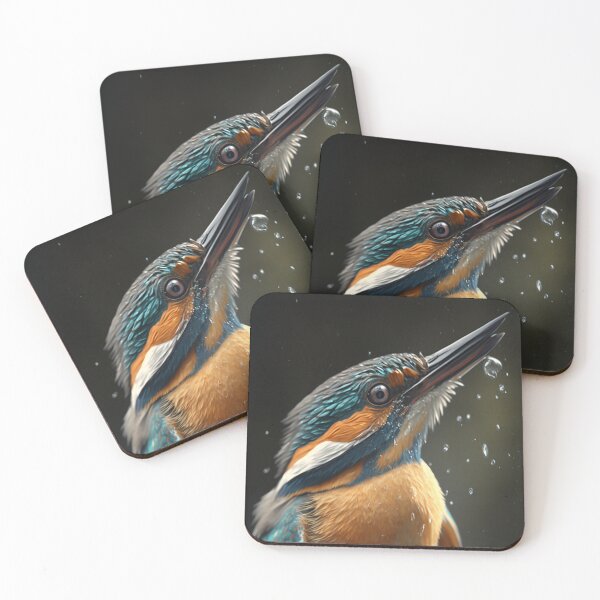 Item preview, Kingfisher fishing digital art designed and sold by Rimages.