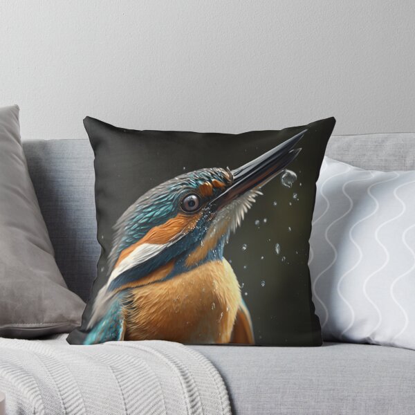 Item preview, Kingfisher fishing digital art designed and sold by Rimages.