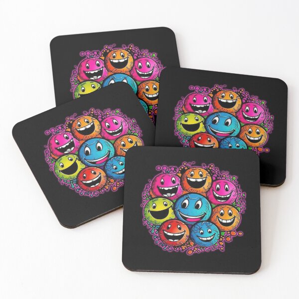 Item preview, The laughing colorful smilies designed and sold by Pixelboys.