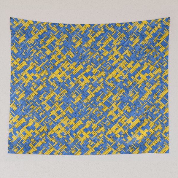 Item preview, blue yellow abstraction modern  designed and sold by jkrphoto.