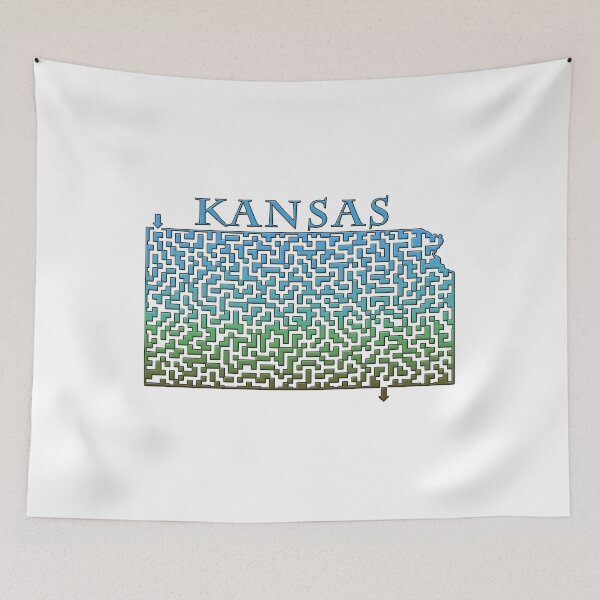 Item preview, State of Kansas Colorful Maze designed and sold by gorff.