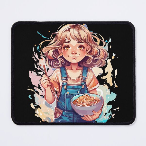 Item preview, Adorable Aussie Girl Eating Ramen Noodles designed and sold by Takin-Thepiss.