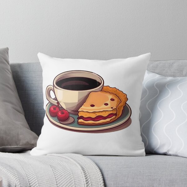 Artikelvorschau, Kaffee und Kirschkuchen entworfen und verkauft von WizzyStickers.