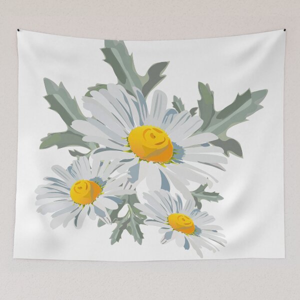 Item preview, white daisies chamomile designed and sold by Tatty-shop.