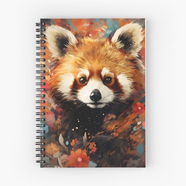 Artikelvorschau, Lebhaftes rotes Panda-Gemälde entworfen und verkauft von JerryLion.