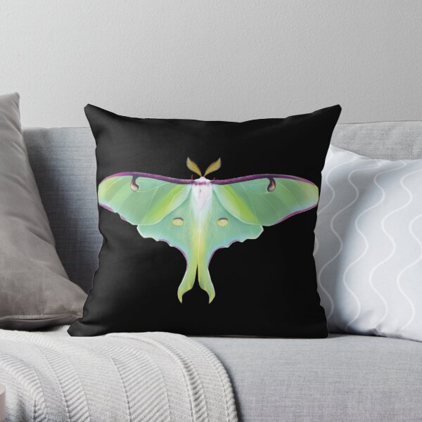 Luna Moth - Nature Illustration Throw Pillow