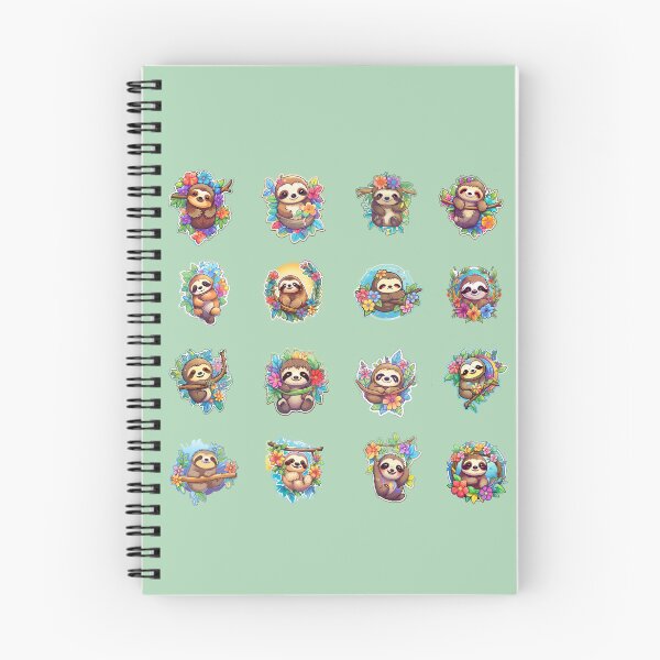Item preview, Adorable Sloths Hanging On Branches **Choose Large Stickers Pack or Magnets!** designed and sold by AdiRemba.
