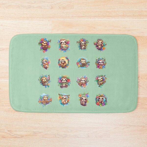 Item preview, Adorable Sloths Hanging On Branches **Choose Large Stickers Pack or Magnets!** designed and sold by AdiRemba.