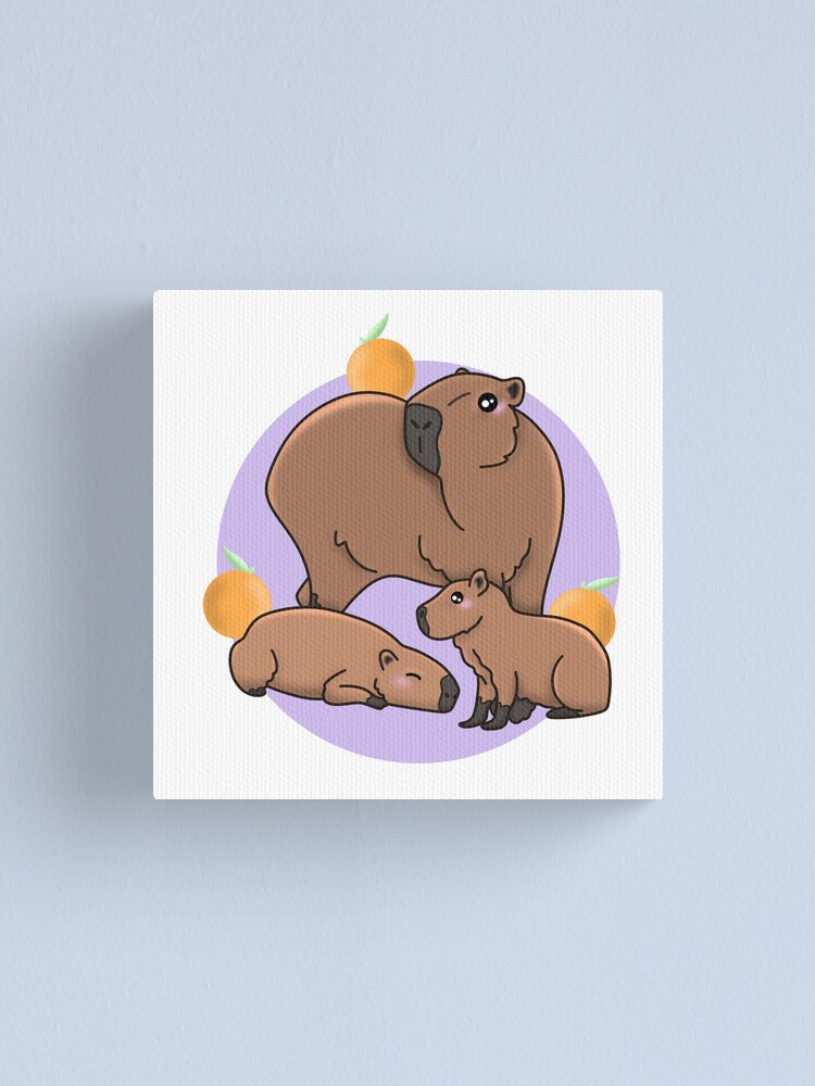 Cute funny capybara with a doughnut for capybara lovers Sticker for Sale  by Yarafantasyart in 2023