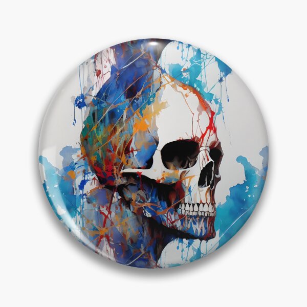Item preview, Abstract Skull Pattern Water Color Splash #2 designed and sold by Infinitelypink.
