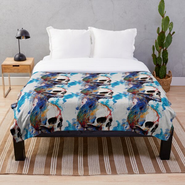 Item preview, Abstract Skull Pattern Water Color Splash #2 designed and sold by Infinitelypink.