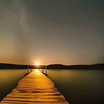 Artwork thumbnail, Pier on the Lake by LenCarol
