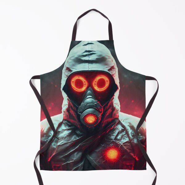 Item preview, Dark man with bio hazard suit and glowing red eyes designed and sold by Lefteris Betsis.