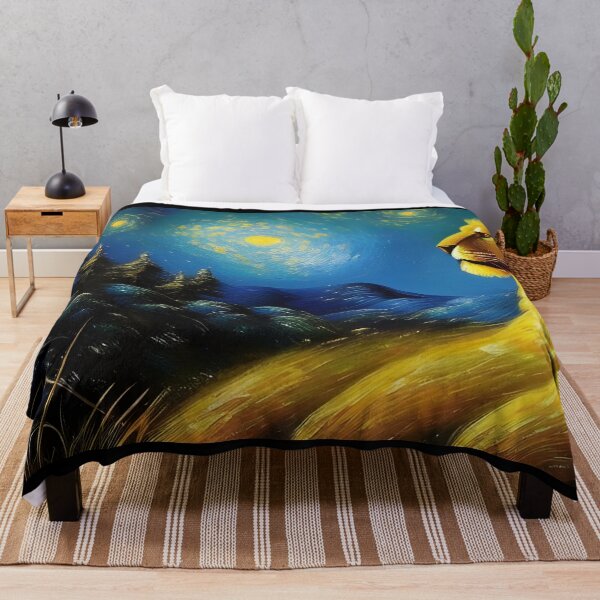 Item preview, Stylized Lion and Night Landscape, impasto, Ai Generated Art designed and sold by ACC .