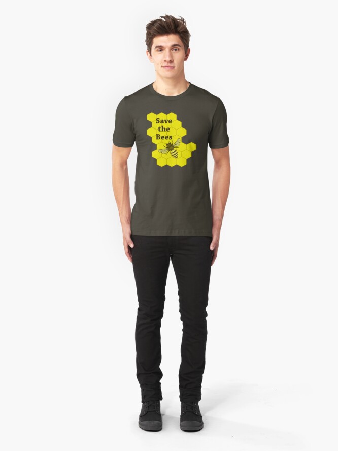 Alternate view of Save the Bees Slim Fit T-Shirt