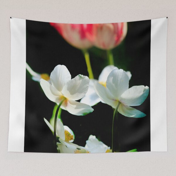 Item preview, Colorful spring flowers on black background designed and sold by olena2552.