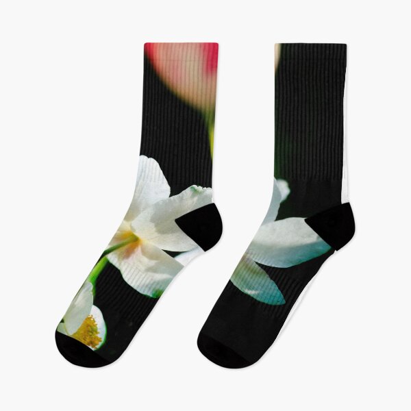Item preview, Colorful spring flowers on black background designed and sold by olena2552.