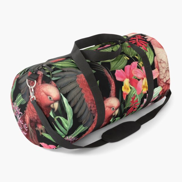 Item preview, Pink Cockatoos Tropical Flower Jungle Botanical Jungle Night Garden Nightgarden designed and sold by UtArt.
