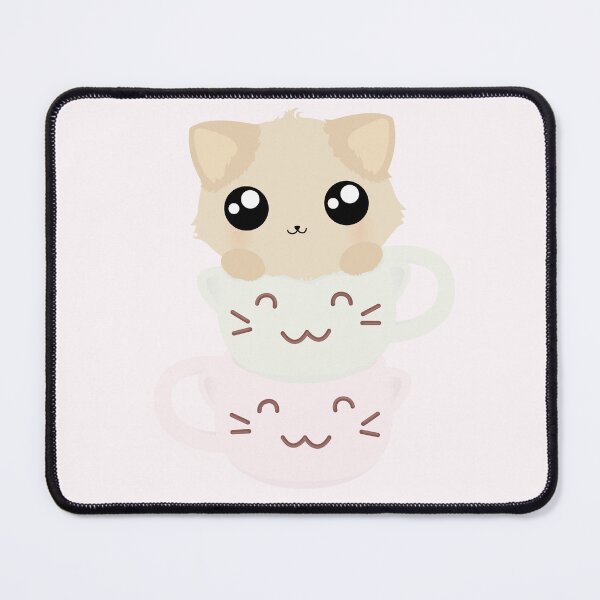 Item preview, Kawaii Cat In A Coffee Cup hand drawing Cute Kitten Cup Design  designed and sold by Lilypad Shop.