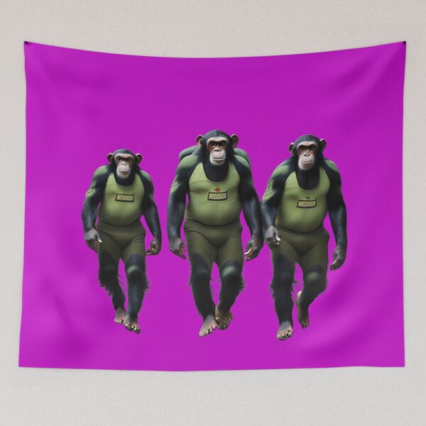 Item preview, three chimpanzes walking design designed and sold by krishana3d.