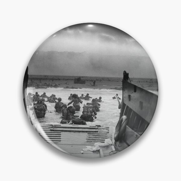 Item preview, Famous D-day invasion Omaha Beach photograph, Normandy, France, WWII Allied Invasion U.S. troop beach landing black and white historical photograph designed and sold by Jéanpaul  Ferro.