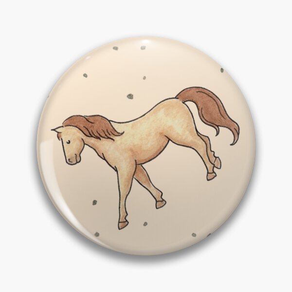 Item preview, Scattered Horses spotty on almond pattern designed and sold by HazelFisher.