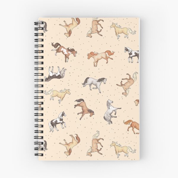 Item preview, Scattered Horses spotty on almond pattern designed and sold by HazelFisher.