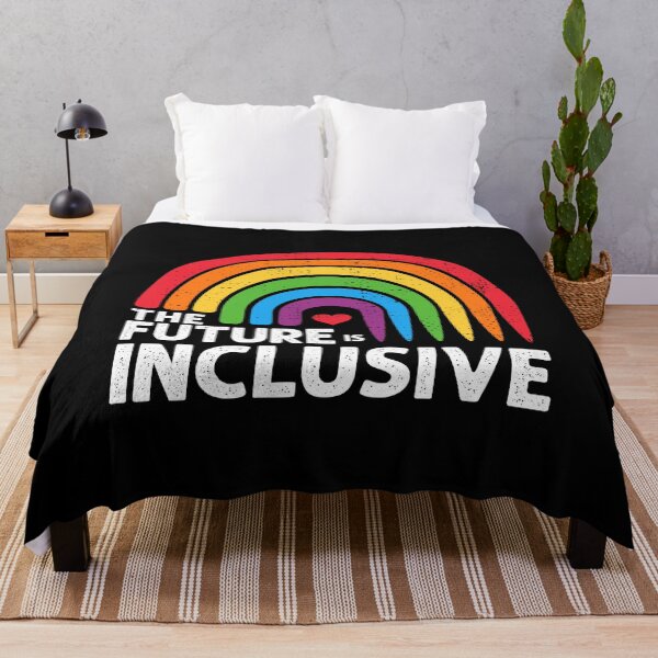 Item preview, The Future Is Inclusive LGBT Gay Rights Pride Rainbow designed and sold by Designer-Girl.
