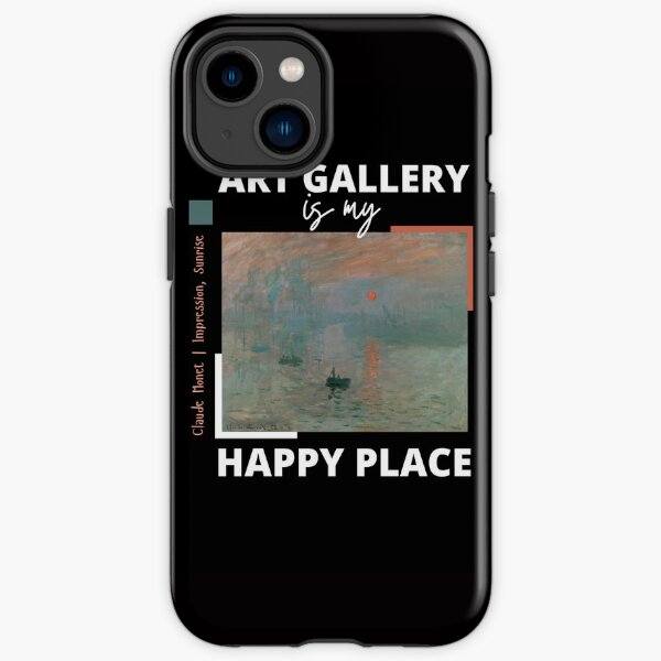 La galerie d'art est mon endroit heureux Claude Monet Impression Sunrise Coque antichoc iPhone